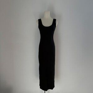 SoldOut.NYC Long Scoop It Up Dress | Black Ribbed Maxi | Womens Size Medium